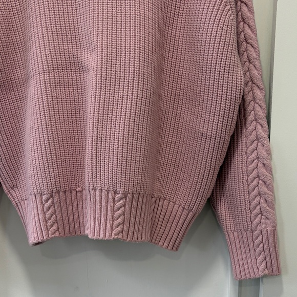 Ann Taylor Light Pink Cable Knit V-Neck Cardigan Sweater Size Medium - Picture 11 of 11